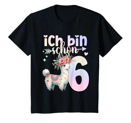 Geburtstag 6 Mädchen Alpaca LLama Lama Party 6 Jahre alt T-Shirt Geburtstag 6 Mädchen Alpaca LLama Lama Party 6 Jahre alt T-Shirt von Kinder Geburtstage Alpaka LLama Lama Party Outfit