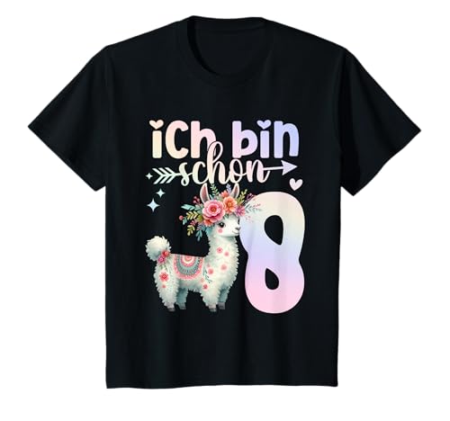 Geburtstag 8 Alpaka Achter Geburtstag Mädchen 8 Jahre Lama T-Shirt Geburtstag 8 Alpaka Achter Geburtstag Mädchen 8 Jahre Lama T-Shirt von Kinder Geburtstage Alpaka LLama Lama Party Outfit