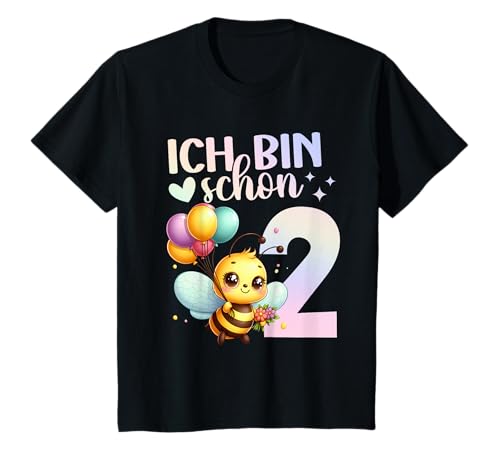 Geburtstag 2 Mädchen Biene Hummel Zwei 2 Jahre T-Shirt von Kinder Geburtstage Biene Party Honigbiene Hummel