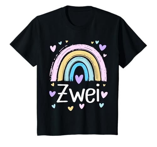 Kinder Geburtstag 2 Mädchen Regenbogen Fee Zwei 2 Jahre T-Shirt Kinder Geburtstag 2 Mädchen Regenbogen Fee Zwei 2 Jahre T-Shirt von Kinder Geburtstage Deko Regenbogen Party Mädchen 2