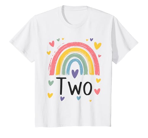Kinder Geburtstag 2 Mädchen Regenbogen Fee Zwei 2 Jahre T-Shirt Kinder Geburtstag 2 Mädchen Regenbogen Fee Zwei 2 Jahre T-Shirt von Kinder Geburtstage Deko Regenbogen Party Mädchen 2