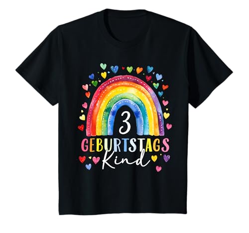 Kinder Geburtstag 3 Mädchen Regenbogen Fee Drei 3 Jahre T-Shirt Kinder Geburtstag 3 Mädchen Regenbogen Fee Drei 3 Jahre T-Shirt von Kinder Geburtstage Deko Regenbogen Party Mädchen 3