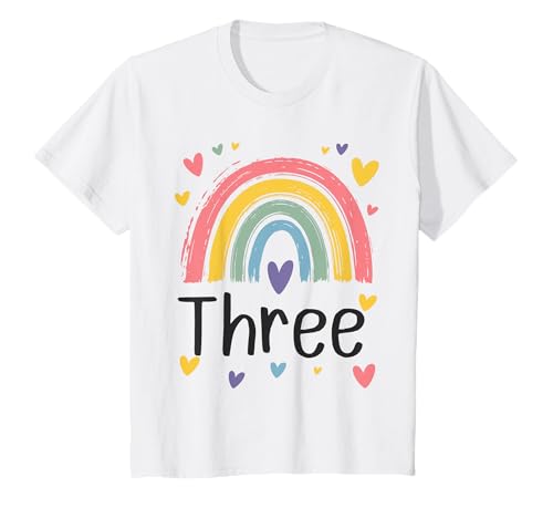 Kinder Geburtstag 3 Mädchen Regenbogen Fee Drei 3 Jahre T-Shirt Kinder Geburtstag 3 Mädchen Regenbogen Fee Drei 3 Jahre T-Shirt von Kinder Geburtstage Deko Regenbogen Party Mädchen 3