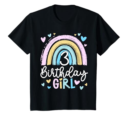 Kinder Geburtstag 3 Mädchen Regenbogen Fee Drei 3 Jahre T-Shirt Kinder Geburtstag 3 Mädchen Regenbogen Fee Drei 3 Jahre T-Shirt von Kinder Geburtstage Deko Regenbogen Party Mädchen 3