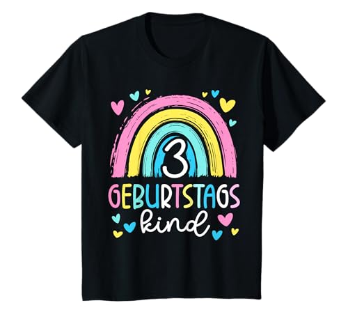 Kinder Geburtstag 3 Mädchen Regenbogen Fee Drei 3 Jahre T-Shirt Kinder Geburtstag 3 Mädchen Regenbogen Fee Drei 3 Jahre T-Shirt von Kinder Geburtstage Deko Regenbogen Party Mädchen 3