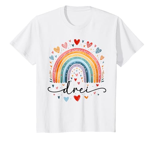 Kinder Geburtstag 3 Mädchen Regenbogen Fee Drei 3 Jahre T-Shirt Kinder Geburtstag 3 Mädchen Regenbogen Fee Drei 3 Jahre T-Shirt von Kinder Geburtstage Deko Regenbogen Party Mädchen 3