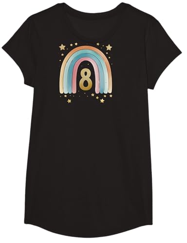 Geburtstag 8 Mädchen Regenbogen Fee Acht 8 Jahre T-Shirt Geburtstag 8 Mädchen Regenbogen Fee Acht 8 Jahre T-Shirt von Kinder Geburtstage Deko Regenbogen Party Mädchen 8
