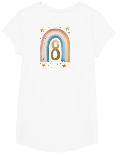 Geburtstag 8 Mädchen Regenbogen Fee Acht 8 Jahre T-Shirt Geburtstag 8 Mädchen Regenbogen Fee Acht 8 Jahre T-Shirt von Kinder Geburtstage Deko Regenbogen Party Mädchen 8