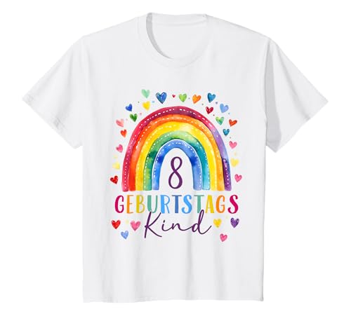 Kinder Geburtstag 8 Mädchen Regenbogen Fee Acht 8 Jahre T-Shirt Kinder Geburtstag 8 Mädchen Regenbogen Fee Acht 8 Jahre T-Shirt von Kinder Geburtstage Deko Regenbogen Party Mädchen 8