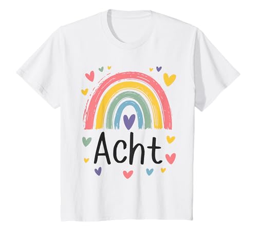 Kinder Geburtstag 8 Mädchen Regenbogen Fee Acht 8 Jahre T-Shirt Kinder Geburtstag 8 Mädchen Regenbogen Fee Acht 8 Jahre T-Shirt von Kinder Geburtstage Deko Regenbogen Party Mädchen 8