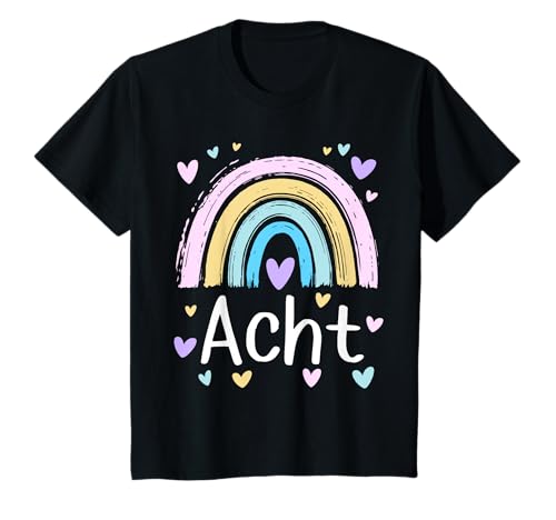 Kinder Geburtstag 8 Mädchen Regenbogen Fee Acht 8 Jahre T-Shirt Kinder Geburtstag 8 Mädchen Regenbogen Fee Acht 8 Jahre T-Shirt von Kinder Geburtstage Deko Regenbogen Party Mädchen 8