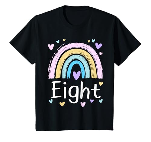 Kinder Geburtstag 8 Mädchen Regenbogen Fee Acht 8 Jahre T-Shirt Kinder Geburtstag 8 Mädchen Regenbogen Fee Acht 8 Jahre T-Shirt von Kinder Geburtstage Deko Regenbogen Party Mädchen 8