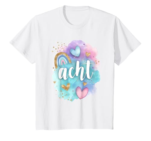 Kinder Geburtstag 8 Mädchen Regenbogen Fee Acht Jahre T-Shirt Kinder Geburtstag 8 Mädchen Regenbogen Fee Acht Jahre T-Shirt von Kinder Geburtstage Deko Regenbogen Party Mädchen 8