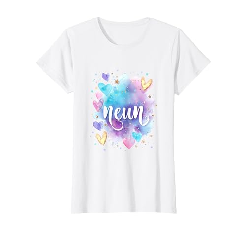 Geburtstag 9 Mädchen Regenbogen Fee Neun Jahre T-Shirt Geburtstag 9 Mädchen Regenbogen Fee Neun Jahre T-Shirt von Kinder Geburtstage Deko Regenbogen Party Mädchen 9