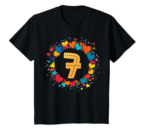 Geburtstag 7 Jahre Mädchen Regenbogen Sieben Geburtstag T-Shirt von Kinder Geburtstage Deko Regenbogen Party Mädchen