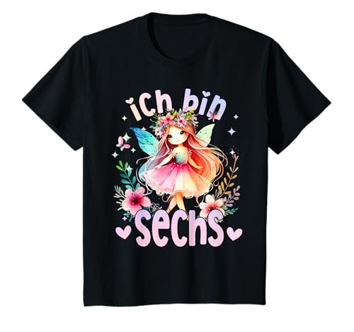Geburtstag 6 Mädchen Birthday Girl Fee Party 6 Jahre alt T-Shirt von Kinder Geburtstage Fee Zauberwald Party Outfit