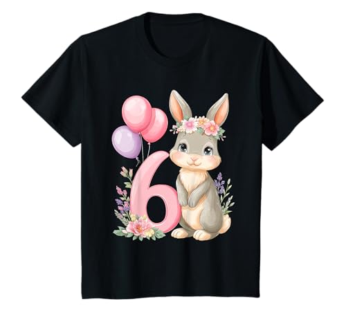 Kinder Geburtstag 4 Hase Waldtier Mädchen Vier 4 Jahre alt T-Shirt von Kinder Geburtstage Hase Kaninchen Party Outfit