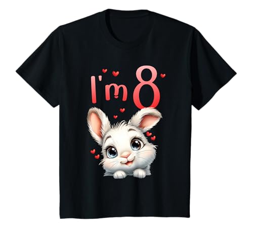 Geburtstag 8 Hase Waldtier Mädchen Acht 8 Jahre alt T-Shirt von Kinder Geburtstage Hase Kaninchen Party Outfit