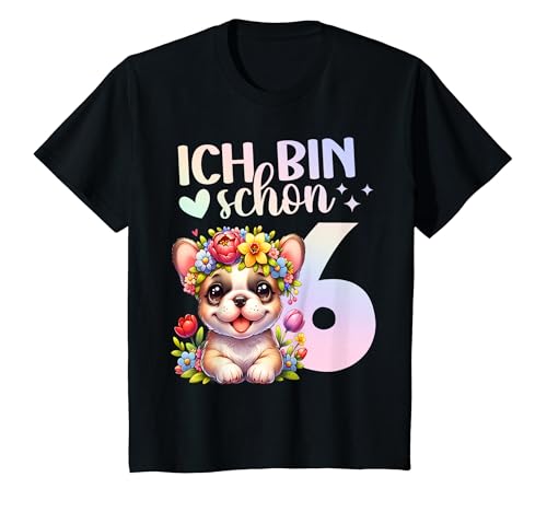 Kinder Geburtstag 6 Mädchen Hund Süß Party 6 Jahre alt T-Shirt Kinder Geburtstag 6 Mädchen Hund Süß Party 6 Jahre alt T-Shirt von Kinder Geburtstage Hund Welpe Party Outfit