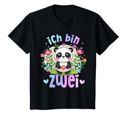 Geburtstag 2 Mädchen Panda Süß Zwei 2 Jahre T-Shirt von Kinder Geburtstage Panda Dschungel Party Outfit