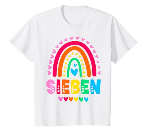 Kinder Geburtstag 7 Jahre Mädchen Regenbogen Party 7 Geburtstag T-Shirt Kinder Geburtstag 7 Jahre Mädchen Regenbogen Party 7 Geburtstag T-Shirt von Kinder Geburtstage Regenbogen Mädchen 7 Jahre