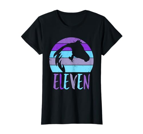 11. Geburtstag Pferd Mädchen 11 Jahre elf Geburtstag Mädchen T-Shirt 11. Geburtstag Pferd Mädchen 11 Jahre elf Geburtstag Mädchen T-Shirt von Kids Birthday Riding Horse Girl Horse Party Outfit