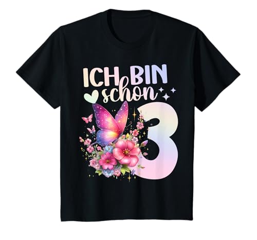 3. Geburtstag Schmetterling Dritter Geburtstag Mädchen 3 Jahre alt T-Shirt 3. Geburtstag Schmetterling Dritter Geburtstag Mädchen 3 Jahre alt T-Shirt von Kids Birthday Butterfly Girl Animal Party Outfit