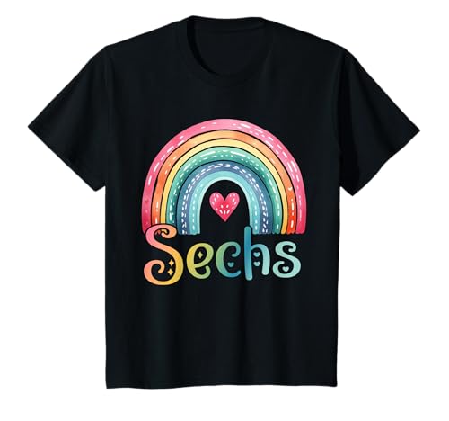 Kinder Geburtstag 6 Mädchen Regenbogen Fee Party 6 Jahre alt T-Shirt Kinder Geburtstag 6 Mädchen Regenbogen Fee Party 6 Jahre alt T-Shirt von Kinder Geburtstage Schmetterling Regenbogen