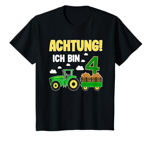 Kinder 4. Geburtstag Achtung Ich bin schon 4 Jahre Traktor Trecker T-Shirt Kinder 4. Geburtstag Achtung Ich bin schon 4 Jahre Traktor Trecker T-Shirt von Kinder Geburtstags Design Geschenkideen