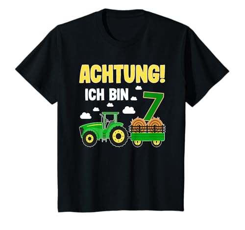 Kinder 7. Geburtstag Achtung Ich bin schon 7 Jahre Traktor Trecker T-Shirt Kinder 7. Geburtstag Achtung Ich bin schon 7 Jahre Traktor Trecker T-Shirt von Kinder Geburtstags Design Geschenkideen