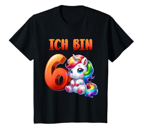 Kinder Einhorn Kinder Geburtstag zum Sechsjährigen Ich bin schon 6 T-Shirt Kinder Einhorn Kinder Geburtstag zum Sechsjährigen Ich bin schon 6 T-Shirt von Kinder Geburtstags Geschenke und Geschenkideen