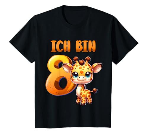 Kinder Giraffe Kinder Geburtstag zum Achtjährigen Ich bin schon 8 T-Shirt Kinder Giraffe Kinder Geburtstag zum Achtjährigen Ich bin schon 8 T-Shirt von Kinder Geburtstags Geschenke und Geschenkideen