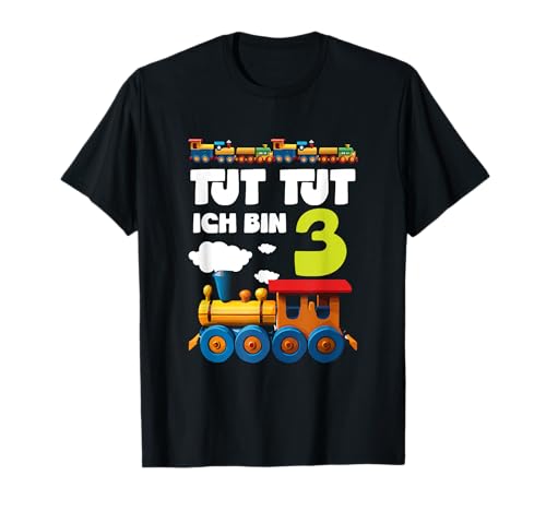 Kinder Ich bin 3 Zug Tut Tut 3. Geburtstag Eisenbahner T-Shirt Kinder Ich bin 3 Zug Tut Tut 3. Geburtstag Eisenbahner T-Shirt von Kinder Geburtstagsshirt Junge Eisenbahn Lokführer