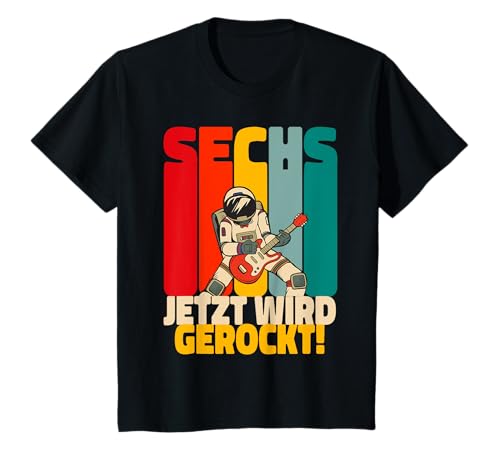 Geburtstagsshirt 6 Jahre Rocker Musiker Jungs 6. Geburtstag T-Shirt Geburtstagsshirt 6 Jahre Rocker Musiker Jungs 6. Geburtstag T-Shirt von Kinder Geburtstagsshirt für Mädchen & Jungen