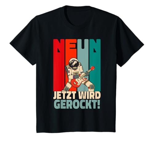 Geburtstagsshirt 9 Jahre Rocker Musiker Jungs 9. Geburtstag T-Shirt Geburtstagsshirt 9 Jahre Rocker Musiker Jungs 9. Geburtstag T-Shirt von Kinder Geburtstagsshirt für Mädchen & Jungen