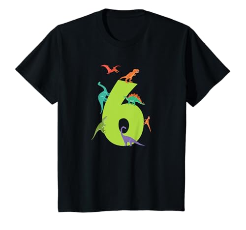 Kinder Dino Geburtstagsshirts Junge Geburtstag 6 Jahre Shirt T-Shirt Kinder Dino Geburtstagsshirts Junge Geburtstag 6 Jahre Shirt T-Shirt von Kinder Geburtstagsshirts für Jungen 6 Jahre