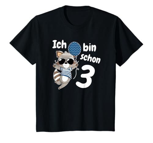 Kinder 3. Geburtstag Jungen 3 Jahre Süßer Waschbär Geschenk T-Shirt Kinder 3. Geburtstag Jungen 3 Jahre Süßer Waschbär Geschenk T-Shirt von Kinder Geburtstagsshirts & Geburtstagsgeschenke