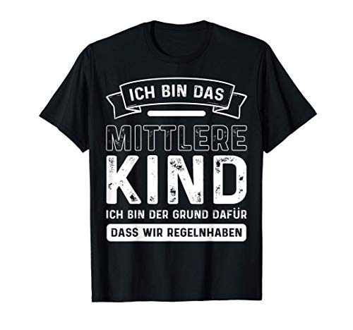 Kind Kinder Geschwister Mittleres T-Shirt von Kinder Geschwister Middle Child