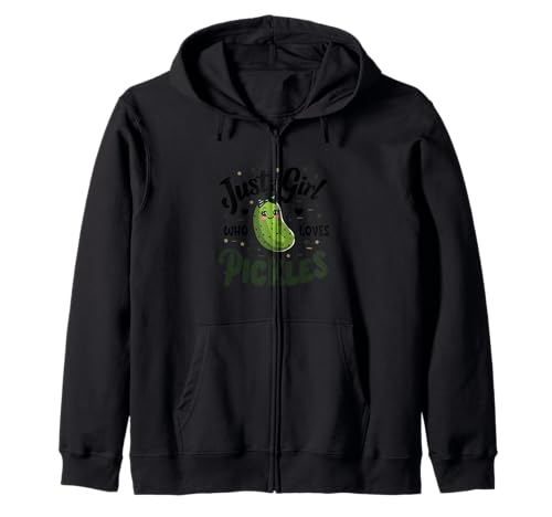 Lustige Frauen Sagen Nur EIN Mädchen, Das Gurken Liebt Tees Kapuzenjacke von Kinder Grafik Dill Gurkenliebhaber Scherzgeschenke