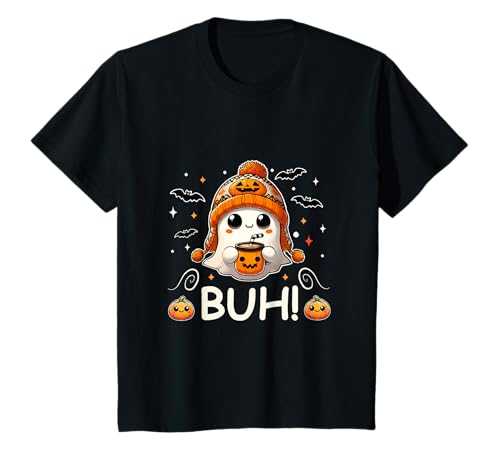 Kinder Geist Jungen Mädchen Süßer Geist Fledermaus Halloween T-Shirt Kinder Geist Jungen Mädchen Süßer Geist Fledermaus Halloween T-Shirt von Kinder Halloween Geist Ghost Bekleidung Kostüm