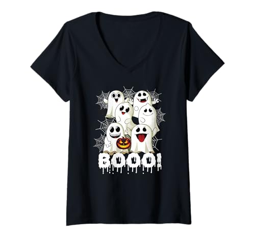 Damen Süßer Geist - Halloween T-Shirt für Kinder Gespenster Kostüm T-Shirt mit V-Ausschnitt Damen Süßer Geist - Halloween T-Shirt für Kinder Gespenster Kostüm T-Shirt mit V-Ausschnitt von Kinder Halloween Kostüme & Bekleidung Erwachsene
