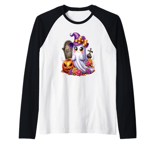 Süßer Geist - Halloween T-Shirt für Kinder Gespenster Kostüm Raglan von Kinder Halloween Kostüme & Bekleidung Erwachsene