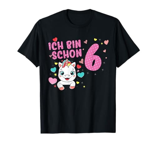 Kinder Pony 6 Jahre alt Pferd Ich Bin Schon 6 Mädchen 6. T-Shirt Kinder Pony 6 Jahre alt Pferd Ich Bin Schon 6 Mädchen 6. T-Shirt von Kinder Ich Bin Schon 6 Jahre Einhorn Mädchen