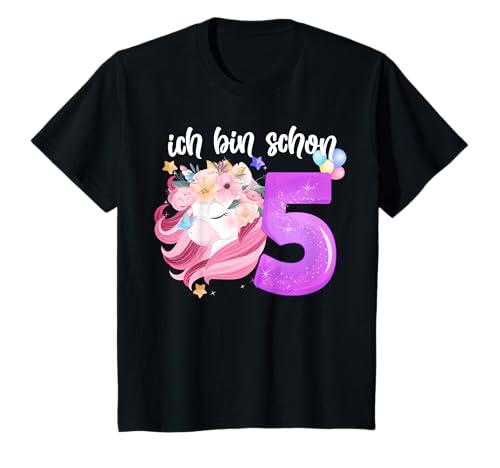 Mädchen Einhorn Ich bin schon 5 Jahre alt 5. Geburtstag T-Shirt Mädchen Einhorn Ich bin schon 5 Jahre alt 5. Geburtstag T-Shirt von Kinder Ich bin Einhorn Geburtstag für Mädchen 2022