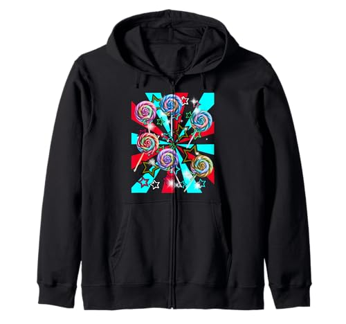 Retro 60er Lollies Lollie Kinder Mädchen Jugen Vintage Kapuzenjacke von Kinder Kind Baby