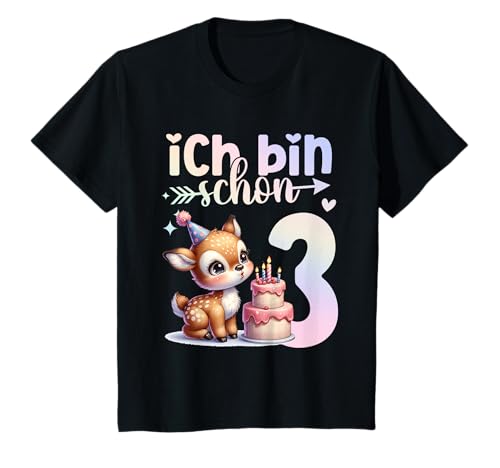 Geburtstag 3 Eule Dritter Geburtstag Mädchen 3 Jahre alt T-Shirt von Kinder Mädchen Geburtstag Eule Waldtiere