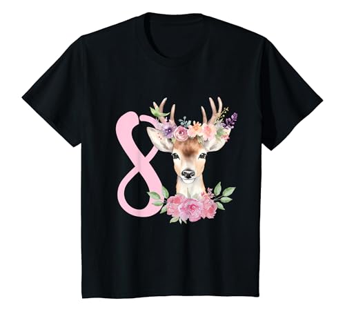 Kinder Geburtstag 8 Reh Achter Geburtstag Mädchen 8 Jahre alt T-Shirt Kinder Geburtstag 8 Reh Achter Geburtstag Mädchen 8 Jahre alt T-Shirt von Kinder Mädchen Reh Waldtiere Geburtstag Outfit