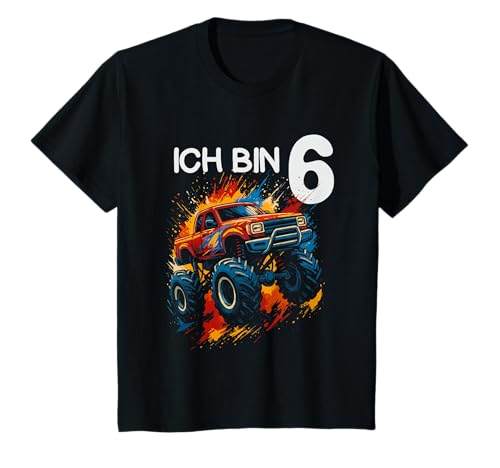 Kinder Ich bin 6 Jahre Junge Mädchen 6. Geburtstag Monster Truck T-Shirt Kinder Ich bin 6 Jahre Junge Mädchen 6. Geburtstag Monster Truck T-Shirt von Kinder Monster Truck Geburtstagsgeschenke