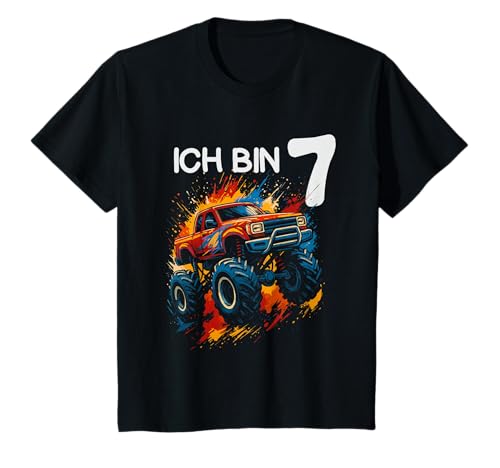 Kinder Ich bin 7 Jahre Junge Mädchen 7. Geburtstag Monster Truck T-Shirt Kinder Ich bin 7 Jahre Junge Mädchen 7. Geburtstag Monster Truck T-Shirt von Kinder Monster Truck Geburtstagsgeschenke