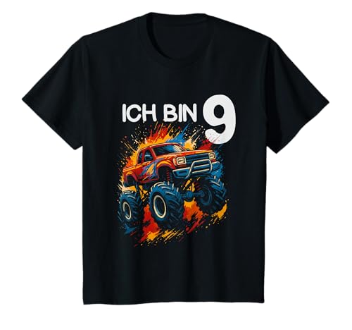 Kinder Ich bin 9 Jahre Junge Mädchen 9. Geburtstag Monster Truck T-Shirt Kinder Ich bin 9 Jahre Junge Mädchen 9. Geburtstag Monster Truck T-Shirt von Kinder Monster Truck Geburtstagsgeschenke